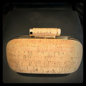 INC Metallic Cork Clutch w/ Chain